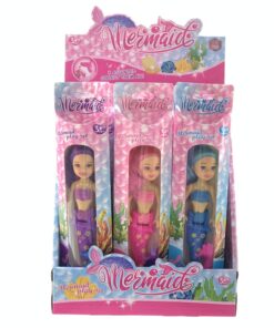 Muñecas Sirenitas Articulables en Exhibidor x12Pcs 19Cm (Precio por Exhibidor)
