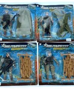Soldado Kit con Moto, Balsa Auto y Armas en Blister 20Cm