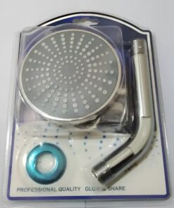 Ducha Redonda Flor con Caño Cromado Anticalcareo más Accesorios en Blister