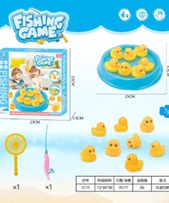 Pesca Patos x7 Pcs Incluye Pileta, Caña y Red para Pescar en Caja 72*90Cm