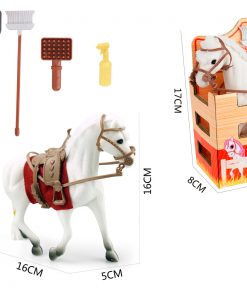 Caballo en Establo con Herramientas y Accesorios 17Cm
