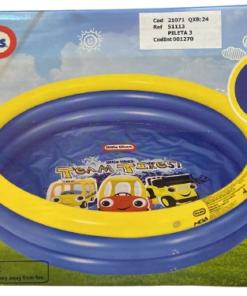 Pileta Inflable 3 Anillos Estampada con Autos 1Mt x 23Cm
