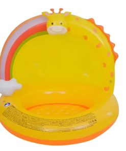 Pileta Inflable de Jirafa Para Bebés Niños con Techo 104x90