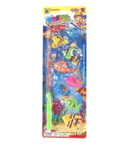 Pesca Caña + 5 Peces y Anzuelo en Blister
