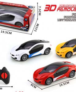 Auto a Control Remoto con Luces 4 Canales+Freno (3D) 20Cm