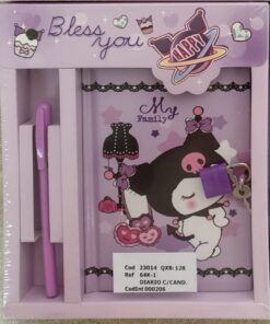 Diario Intimo Bless You con Candado, Llave y Lapicera