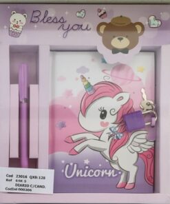 Diario Intimo Bless You con Candado, Llave y Lapicera
