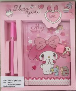 Diario Intimo Bless You con Candado, Llave y Lapicera