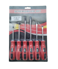 Destornilladores x6Pcs en Blister 3 Planos 3 Philips Punta Mágnetica
