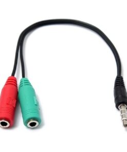 Cables de Audio 2 Macho 3,5mm A 1 Hembra 3,5mm