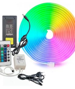 Tira Neón Luces Led Rgb 5mts 220v Control Remoto Fuente