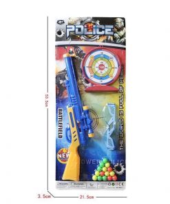 Rifle Lanza Dardos con Pelotas y Tiro al Blanco en Blister 54Cm