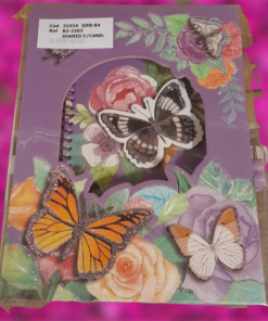 Diario Intimo Mariposa Tapa Dura con Llaves y Candado