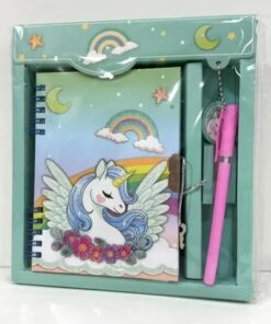 Diario Intimo Unicornio en Caja Tapa Dura con Llaves + Lapicera