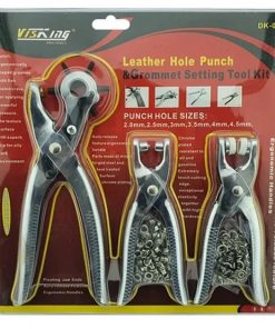 Pinzas Sacabocados Perforadora Set para Cuero + Ojales y Broches (2.0, 2.5, 3.0, 3.5, 4.0 y 4.5 mm)