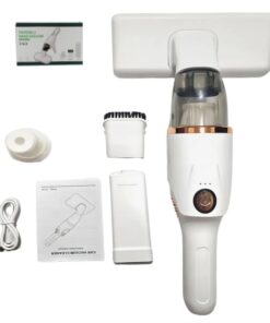 Aspiradora Portátil 3 En 1 Auto Casa Elimina Acaros Color Blanco