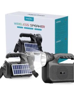Parlante Portátil Inalámbrico con Luz, Radio, Bluetooth, Linterna y Más