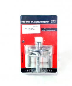 Llave Ajustable de Filtro de Aceite 3 Brazos con Adaptador 3/8 y 1/2