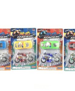 Auto y Moto de Carreras en Blister 2Pcs