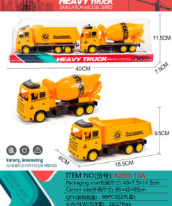 Camión 40Cm Truck Doble Mezclador + Constructor en Burbuja