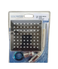 Ducha Anti Calcárea Cuadrada con Accesorios en Blister 1er Nivel