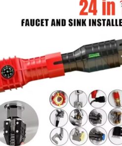 Llave Herramientas de Instalación de Grifo Multifunción Profesional 24 en 1, Herramienta Plomería, para Cocina Baño etc