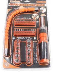 Puntas para Destornillador Flexible 43 Piezas Acero Cromo 1er Nivel