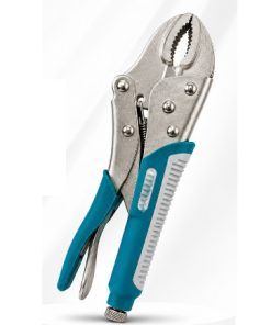 Pinza Fuerza Curva Alicate Mango Goma Presión 250mm 10” 1er Nivel en Blister Cromo
