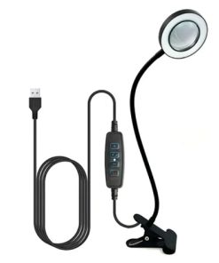 Lampara Escritorio Con Lupa Zoom Luz Led 3 Colores