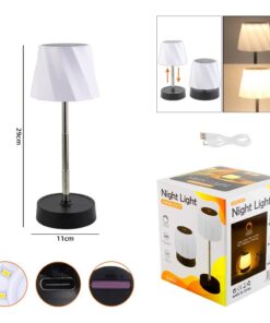 Lámpara de Mesa 30Cm Moderna, Ecológica, Ahorradora de Energía, ABS
