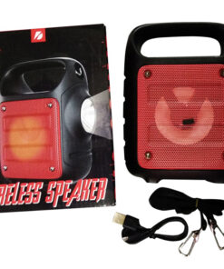 Parlante Portátil con Luz Led, Radio, Bluetooth, Linterna y Más